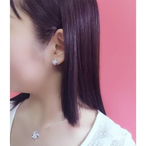 Wind-fire Wheel Jewelry Sets For Women Round Cubic Zircon Hypoallergenic Copper 925 Necklace/Earrings Jewelry Sets Wholesale