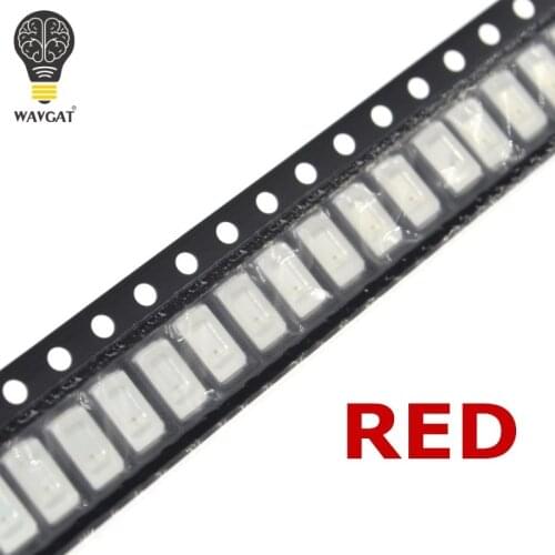 WAVGAT 100pcs 5630/5730 SMD/SMT LED Red 5730 LED Surface Mount Red 2.0~2.6V 620-625nm Ultra brightness Led Diode Chip 8-10LM