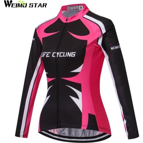 Weimostar 2018 Pro Team Cycling Jersey Long Sleeve Women Racing Sport Cycling Clothing Breathable mtb Road Bicycle Bike Jersey