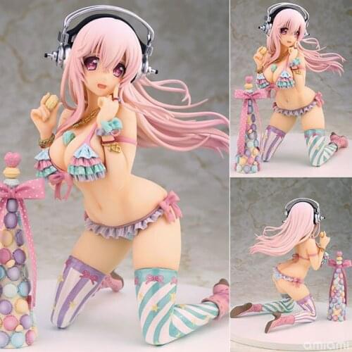 17CM pvc Japanese sexy anime figure Alphamax super sonico Macaron sweet candy ver action figure collectible model toys
