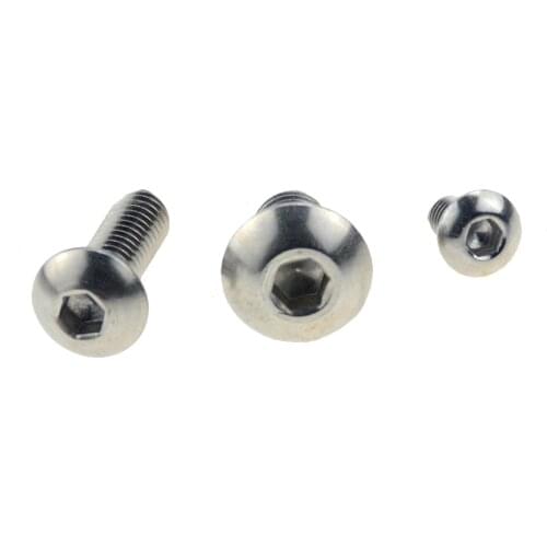 100pcs/Lot M3x10 mm M3*10 mm yuan cup Half round head 304 Stainless Steel Hex Socket Head Cap Screw Bolts