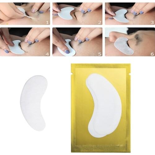 Eyelash Extension Paper Patch Grafted Eye Stickers Eyelash Under Eye Pads Lint Gel Hydrating Eye Paper Patch Makeup Tool 20Pairs