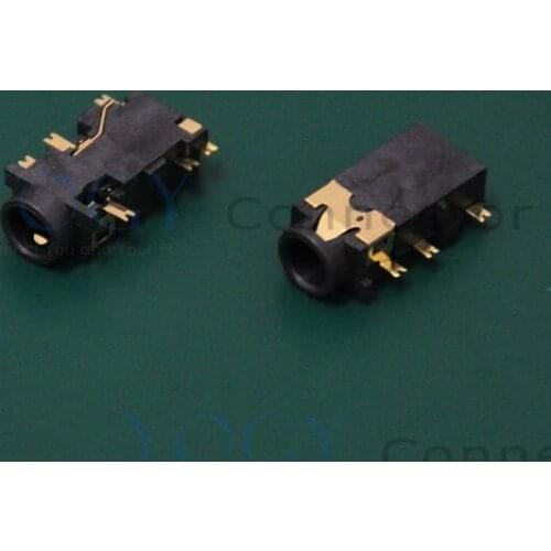 20pcs Tablet, phone, mp3 common used 3.5mm Audio Jack, 6 Fixed feet SMT, Headphone Jack Connector, Size 14*6.2*4mm