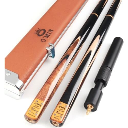 2020 Omin Victory Series 3/4 Snooker Cue 9.8mm Tip Ash Wood Shaft Brass Joint Solid Wood Butt With Extension Billiards Stick Cue