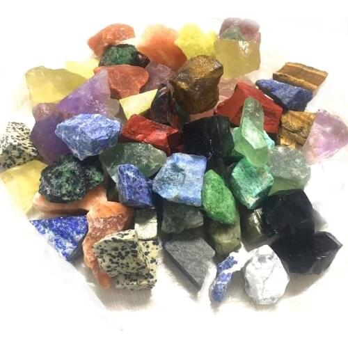 35pcs/lot Different Mineral Specimens Natural Rare Raw Obsidian Colored Fluorite Gemstone Crystal Reiki Healing DIY