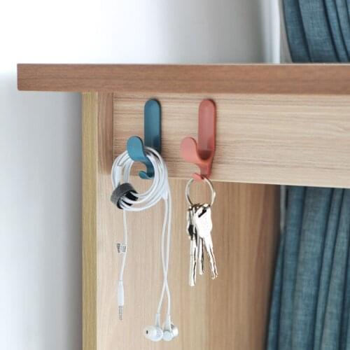 4/6PCS Bathroom Hook Plastic Self-adhesive Wall Hang Coat Rack Key Storage Rack Home Decorate Multi-function Picture Mother Hook