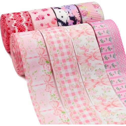 5 Yards 1.5'' 38MM Lolita Printed Ribbon For Hair Bows DIY Crafts Handmade Accessories Y2021031703