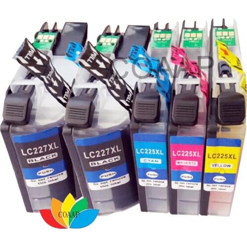 5x Compatible LC227 LC225 ink cartridges for Brother DCP-J4120DW MFC-J4420DW MFC-J5320DW MFC-J4625DW LC 227XL LC 225XL with Chip