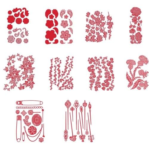 Fragrant Flowers Make A Beautiful Flower Card Special Bun Ring Needle Metal Cutting Dies For DIY Scrapbooking Album Paper Cards