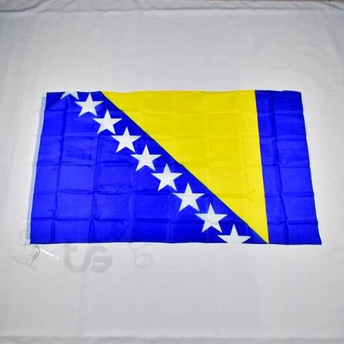Bosnia and herzegovina flag Banner 3x5 Foot 90*150cm Hanging National flag Home Decoration flag