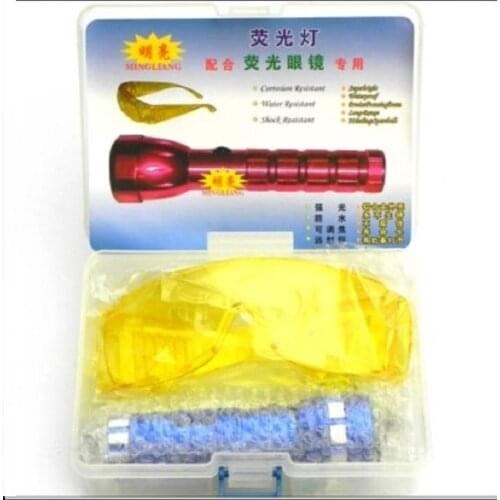 Flashlight leak detector car household air conditioning neon tools refrigerant lamp Aluminum radiator