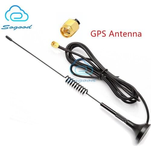GPS precise satellite positioning antenna high gain 8dbi small sucker antenna 1575.42MHz RG178 3m cable SMA male connector