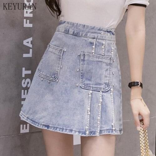 KEYURAN Denim Skirts For Women
