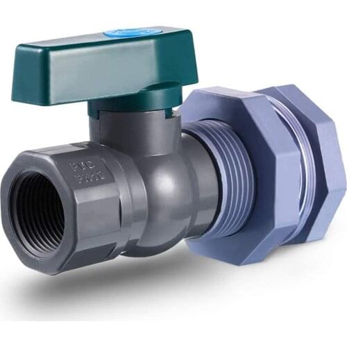 PVC Spigot Kit Rain Barrel Faucet Kit 3/4 inch Rain Barrel Valve with Bulkhead Fitting Adapter for Aquariums, Water Tanks (DN20)