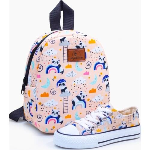 Cute Pandas Shoes And Handbag Set