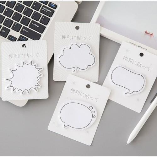 1 Pcs Creative Simple Japanese Dialogue Box Series Notes N Times Memo Pad Sticky Notes Kawaii Stickers memo pad