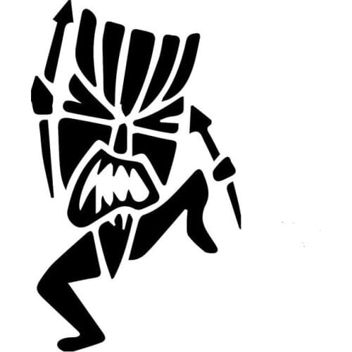 Creative Tiki People Hawaiian Fun Car Stickers PVC Personality Fashion Auto Windows Exquisite Decals Waterproof Decoration