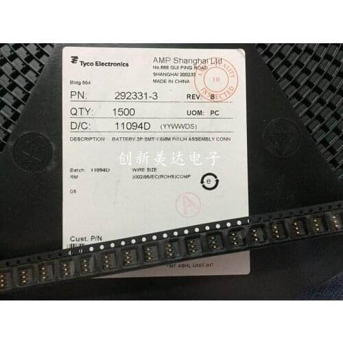Original New 100% 292331-3 connector spring seat 3P SMT 1.6MM