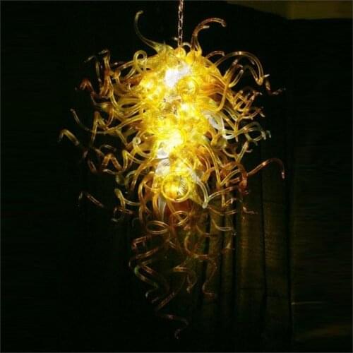Hotel Big French Vintage Chandelier Top Design Colored Hand Blown Murano Glass Chandelier Lamps