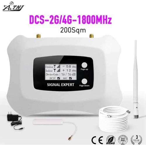 Specially for Russia 2G Tele2 4G LTE 1800mhz Smart mobile Signal booster 2G signal repeater DCS cellular signal amplifier kit