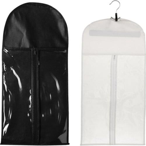 Black Hair Wigs Storage Bag Fashion Toupees Carrier Storage Case Bag Hanger For Hairpieces Non-woven Transparent Wig Accessories