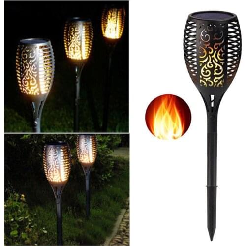 Solar 96LEDs LED Flame Lamp Waterproof Lawn Dancing Flicker Torch Lights Outdoor Garden Path Decoration Landscape Lights
