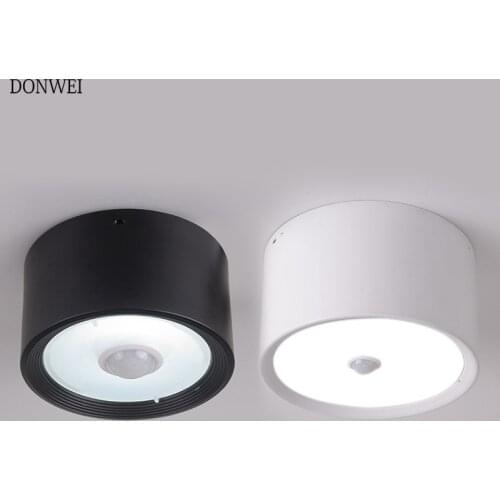 Infrared Motion Sensor LED Ceiling Light 5W 7W 12W 15W 18W Modern Surface Mounted Ceiling Lamp Living Corridor Lighting Fixture
