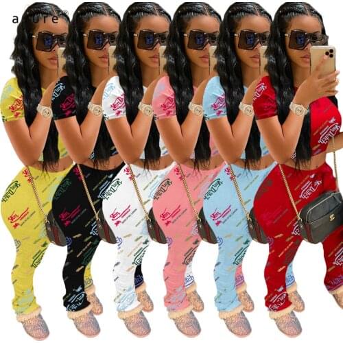 Tracksuit Women Sexy Club Outfit Jogging Full Female Sportswear Office Suit Crop Top And Pant Two Piece Set Home Clothes AC8247