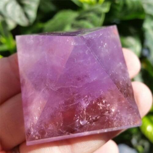 1pcs Natural Amethyst Quartz Crystal Pyramid Healing China