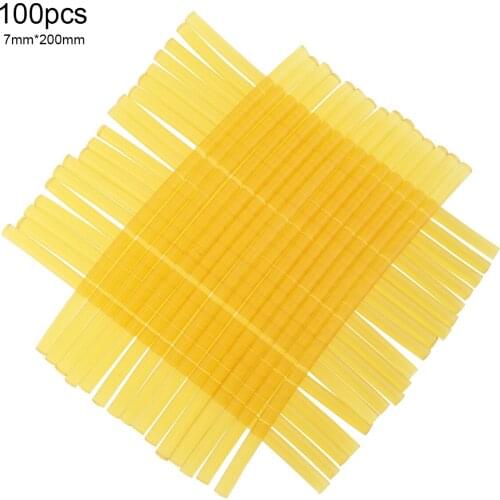 20pcs/set 7mmx200mm Transparent Yellow Strong Viscose Hot Melt Gun Glue Stick DIY Tools for Hot Melt Glue Gun Repair Accessories