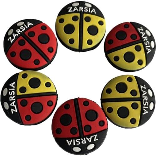 100pcs Wholesales ZARSIA Cartoon Ladybird Tennis Damper Shock Absorber to Reduce Tenis Racquet Vibration Dampeners