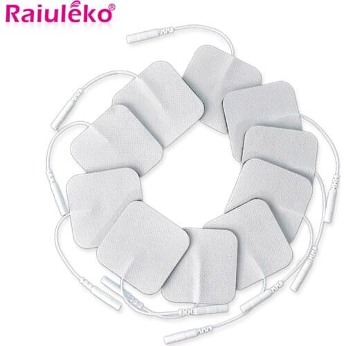 100pcs/lot 5x5cm Electrode Pads For Tens Acupuncture Digital Therapy Machine Electrical Nerve Stimulator Body Massager Tens Pads