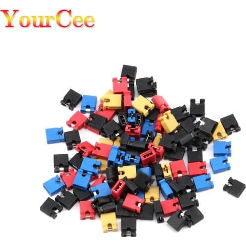 100pcs Pin Header Jumper blocks Connector 2.54 mm for 3 1/2 Hard Disk Drive CD/DVD Drive Motherboard and/or Expansion Card