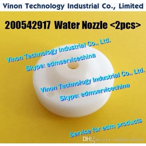 2pcs) C212 Water Nozzle Ø6mm 542.917 Upper for ROBOFIL 230F,330F,440,640. 200542917,200.542.917,100542917 Charmilles edm Nozzle