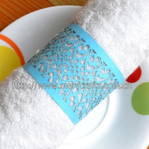 2014 hot new china wholesale filigree paper napkin rings for wedding decoration