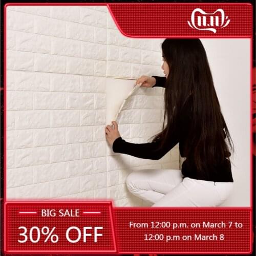 3D Brick Wall Stickers DIY Decor Home Living Room Waterproof Foam Adhesive Sticker Wallpaper Made For Kitchen