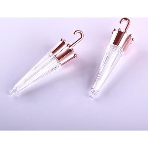 5.5ml Empty Rose Gold Umbrella Lip Gloss Tube 50pcs