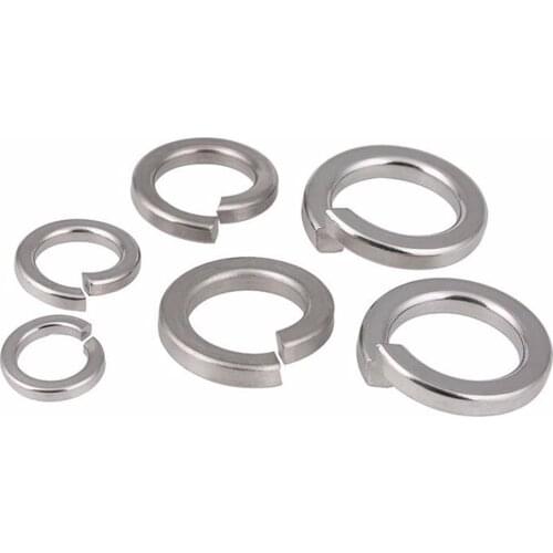 50pcs M10 M12 Stainless Steel Spring Washer Split Locking Washers Spring Gasket