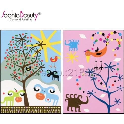 Diy Diamond Painting Cross Stitch Resin Handcraft Embroidery Beauty Cartoon Colorful Abstract Animal Needlework Mosaic Craft Art