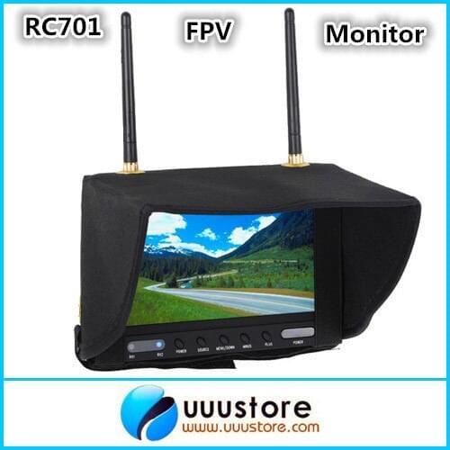 Boscam RC701 5.8GHz 32 Channels All-in-one Wireless FPV 7"TFT LCD Diversity Receiver Monitor with Sunhood & Antenna