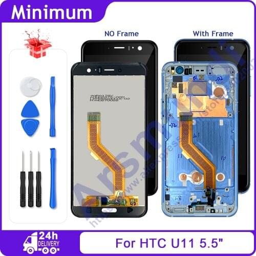 For HTC U11 5.5" LCD Display Touch Screen Digitizer Assembly Replacement Parts For HTC U 11 U-3w U-1w U-3u LCDs + Gift