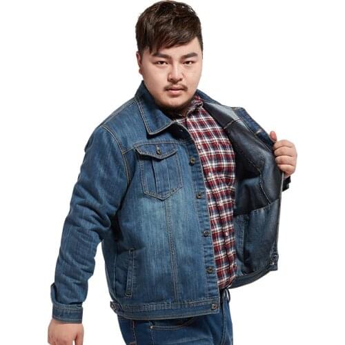 Jeans Jacket Men Plus Size 5XL 6XL 7XL 8XL Denim Jackets Thick Cotton Cowboy Coats Veste Homme Casual Autumn Jean Mens Boy Coat