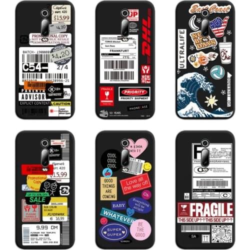 Stamp Label Barcode DHL Express Phone Case For Redmi 9A 9 8A 7 6 6A Note 9 8 8T Pro Max K20 K30 Pro