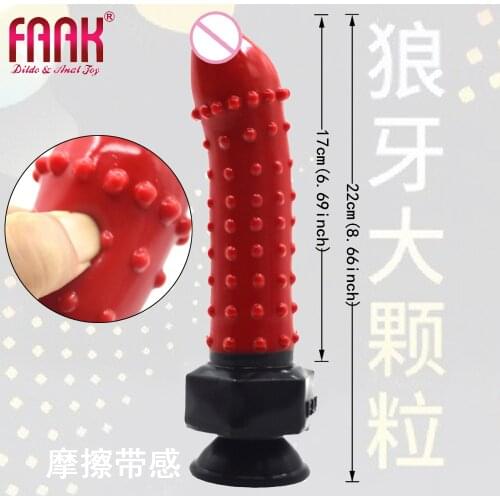 FAAK Wolf Teeth Dildo G-spot Vaginal Anal Oral Manual Clitoral Massager Male Anal Plug Female Masturbation Anal Expander Shop