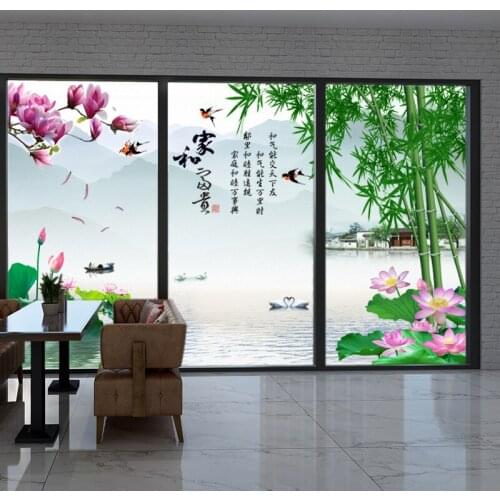 Chinese Frosted Glass Sticker Light Translucent Opaque Office Bathroom Toilet Anti-Darkening Film Window Sticker