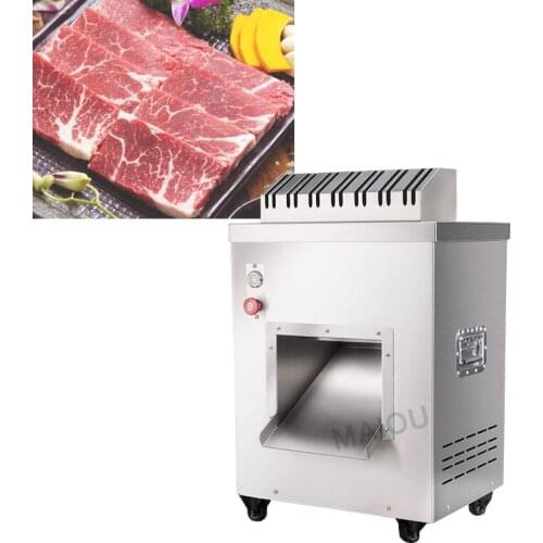Commercial Meat Slicer Cutter Blade Spacing Stainless Steel Electric Automatic Meat Dicing Cutting Machine