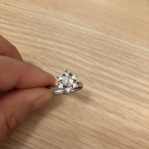 Spinning Ring Mountings, Ring Findings, Adjustable Ring Jewelry Parts Fittings Charm Accessories Silver Jewellery