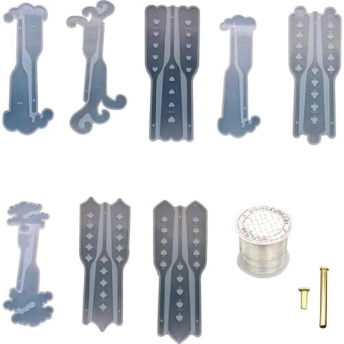 Fancy Fan Resin Casting Mold Silicone Mold DIY Fan Bookmark Making Crafts Scrapbooking Decorative Epoxy Resin