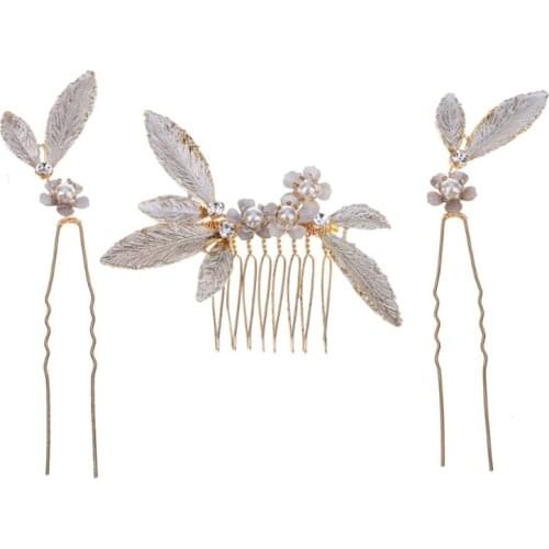 3Pcs/Lot Fashion Bridal Hairpins Clips Handmade Wedding Hair Accessories Jewelry Headpieces Crystal Hair Pins for Women