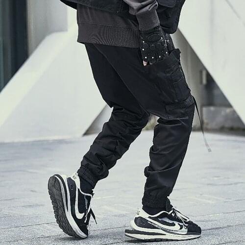 Men Techwear Joggers Streetwear Multi-pocket Harem Pants